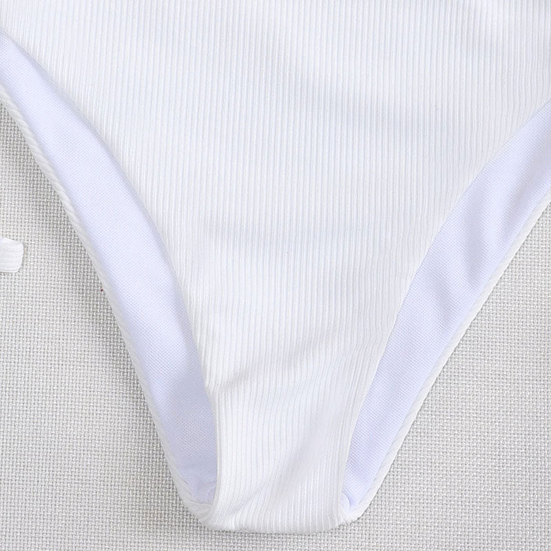 Sexy Solid Color High Waist Split Bikini Women Summer Swimsuit Halter Triangle Cup Swimsuit Bella Mia